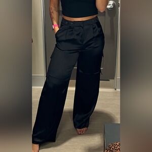 A New Day- High-waisted Cargo Satin Pants- Sz 6